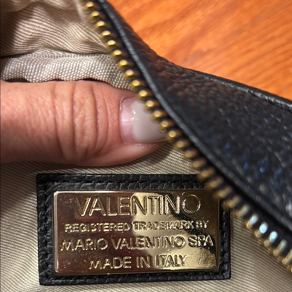 Valentino Black Crossbody Bag with Studded V Design - Picture 4 of 12
